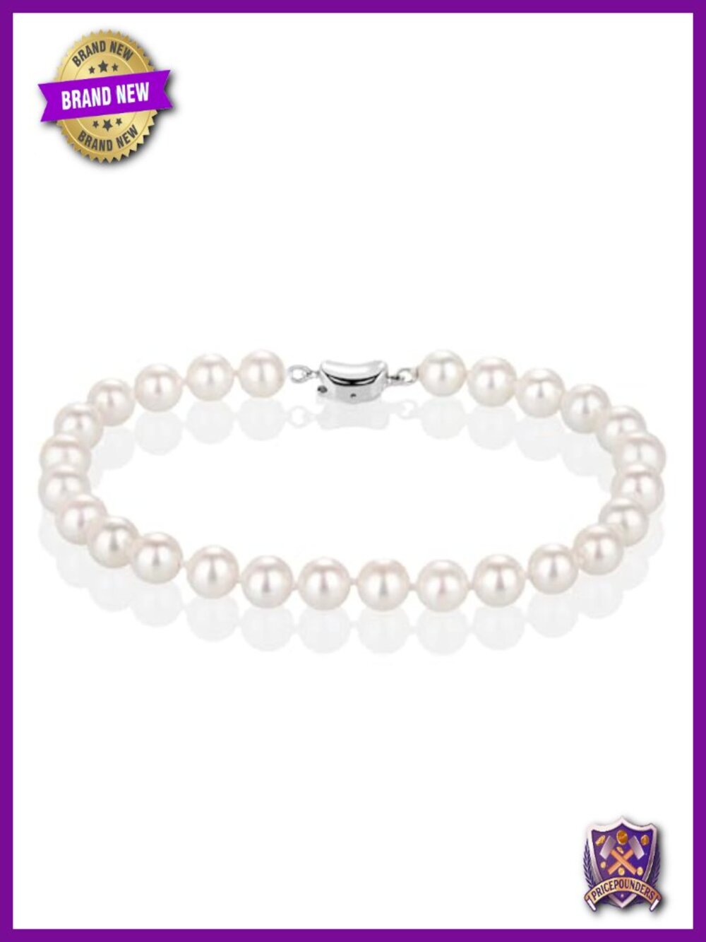 Hand-Knotted Freshwater Pearl Bracelet 7-8mm, AA Grade, Gift for Her